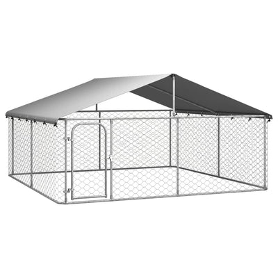 vidaXL Outdoor Dog Kennel with Roof 600x200x150 cm