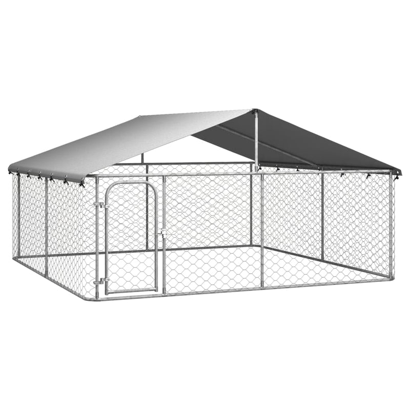 vidaXL Outdoor Dog Kennel with Roof 600x200x150 cm