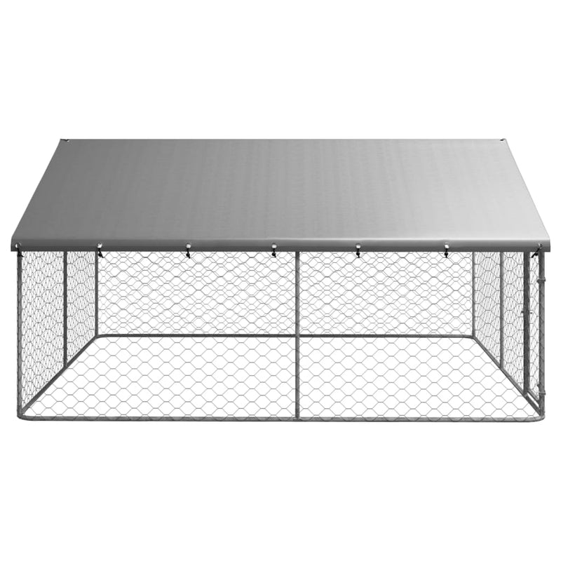 vidaXL Outdoor Dog Kennel with Roof 600x200x150 cm