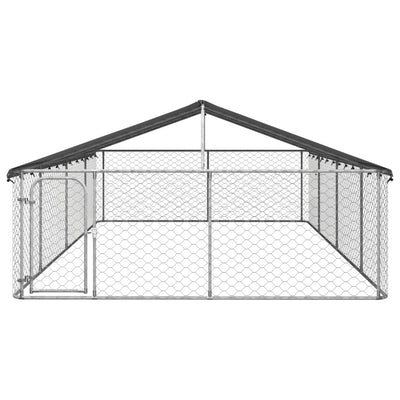 vidaXL Outdoor Dog Kennel with Roof 600x200x150 cm