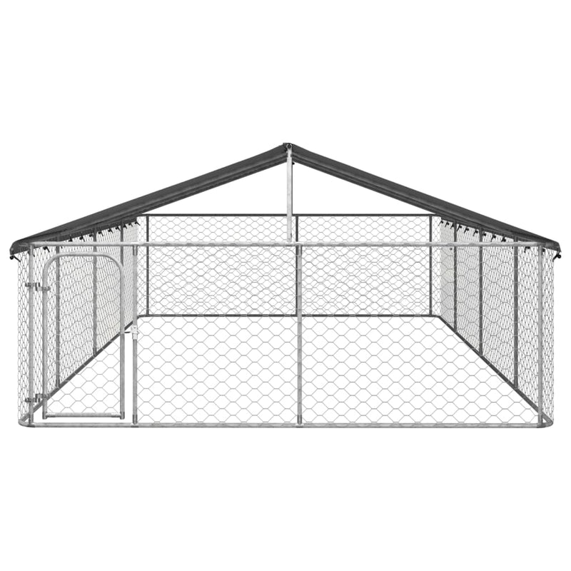 vidaXL Outdoor Dog Kennel with Roof 600x200x150 cm