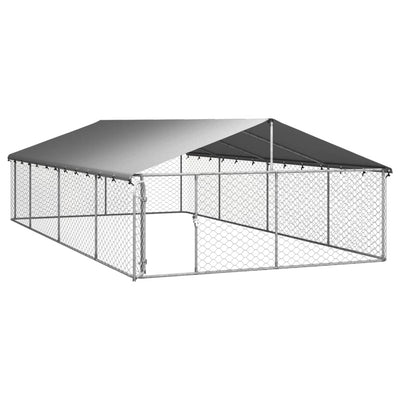 vidaXL Outdoor Dog Kennel with Roof 600x200x150 cm