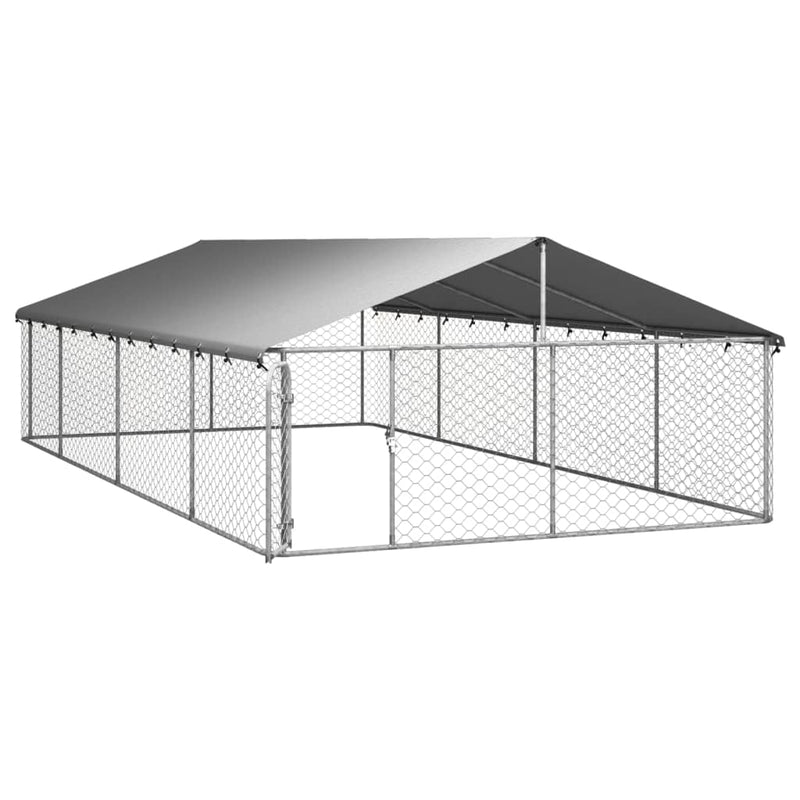vidaXL Outdoor Dog Kennel with Roof 600x200x150 cm