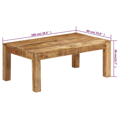 vidaXL Coffee Table 100x60x40 cm Solid Wood Mango