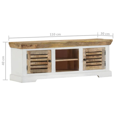vidaXL TV Cabinet 110x30x40 cm Solid Wood Mango