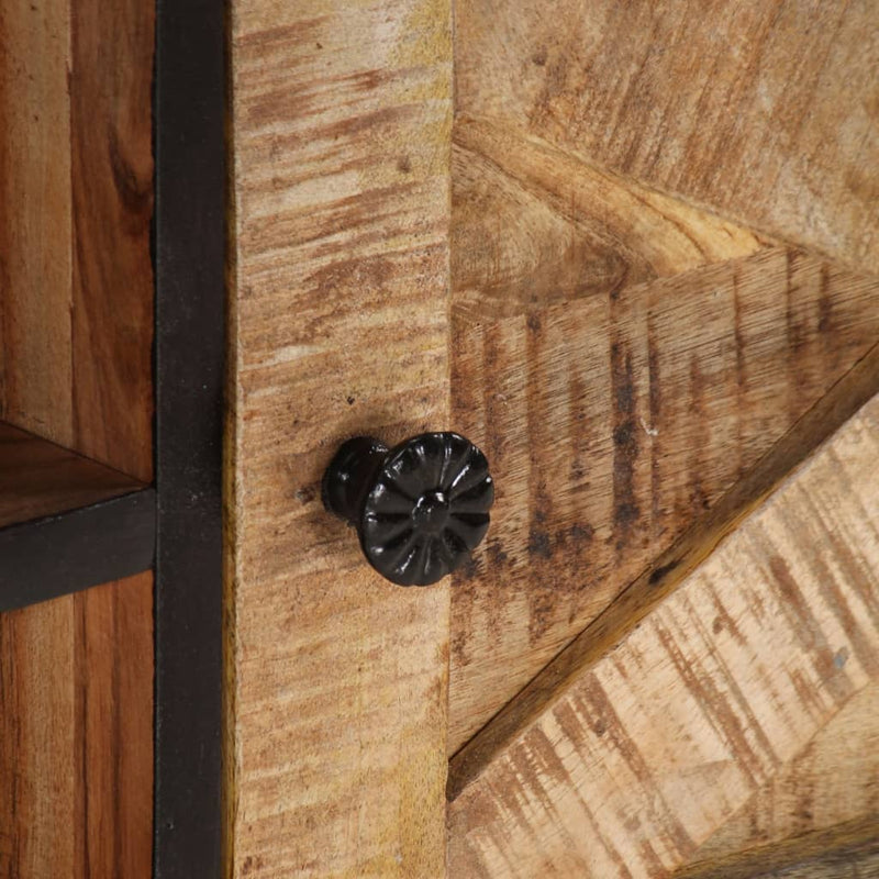 vidaXL TV Cabinet 140x30x46 cm Rough Mango Wood and Solid Wood Acacia