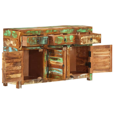 vidaXL Sideboard 110x30x65 cm Solid Wood Reclaimed