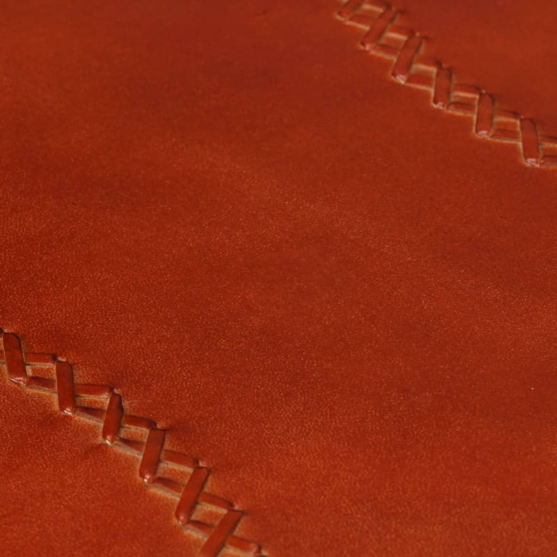 vidaXL Bar Stools 2 pcs Black Real Goat Leather