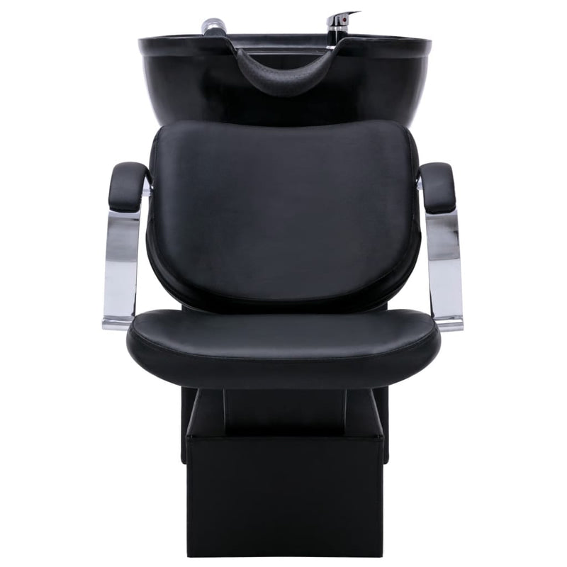 vidaXL Shampoo Backwash Unit with Salon Chair Faux Leather