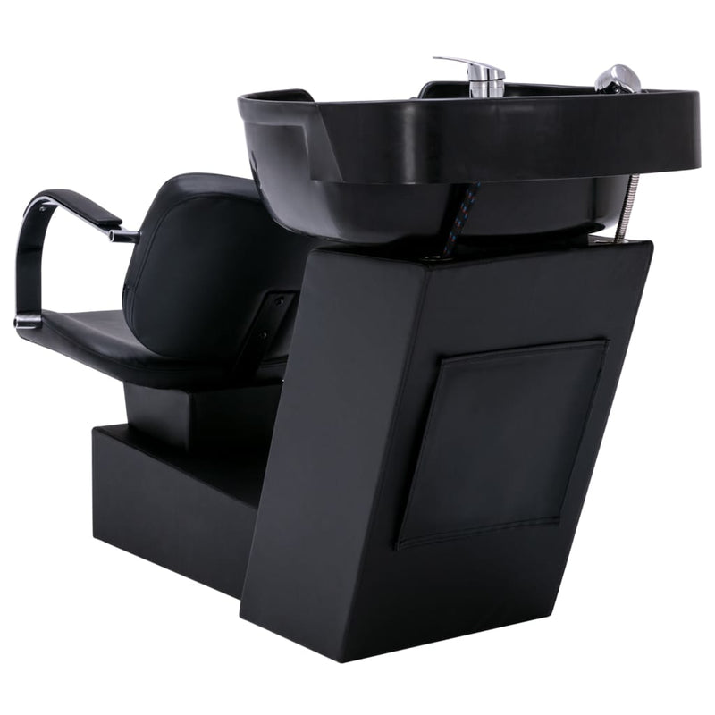 vidaXL Shampoo Backwash Unit with Salon Chair Faux Leather