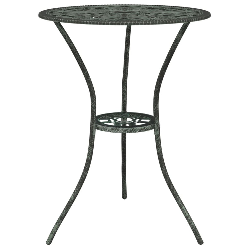 vidaXL 3 Piece Bistro Set Cast Aluminium Black