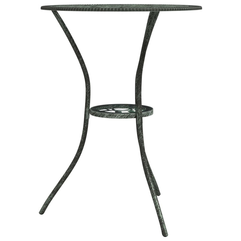 vidaXL 3 Piece Bistro Set Cast Aluminium Black