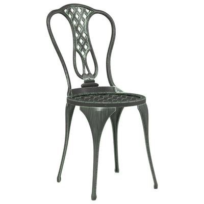 vidaXL 3 Piece Bistro Set Cast Aluminium Black