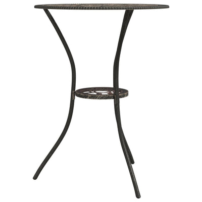 vidaXL 3 Piece Bistro Set Cast Aluminium Black