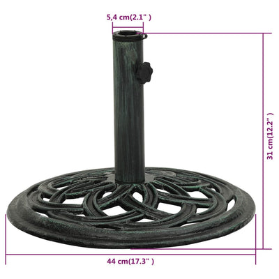 vidaXL Umbrella Base Black 40x40x32 cm Cast Iron