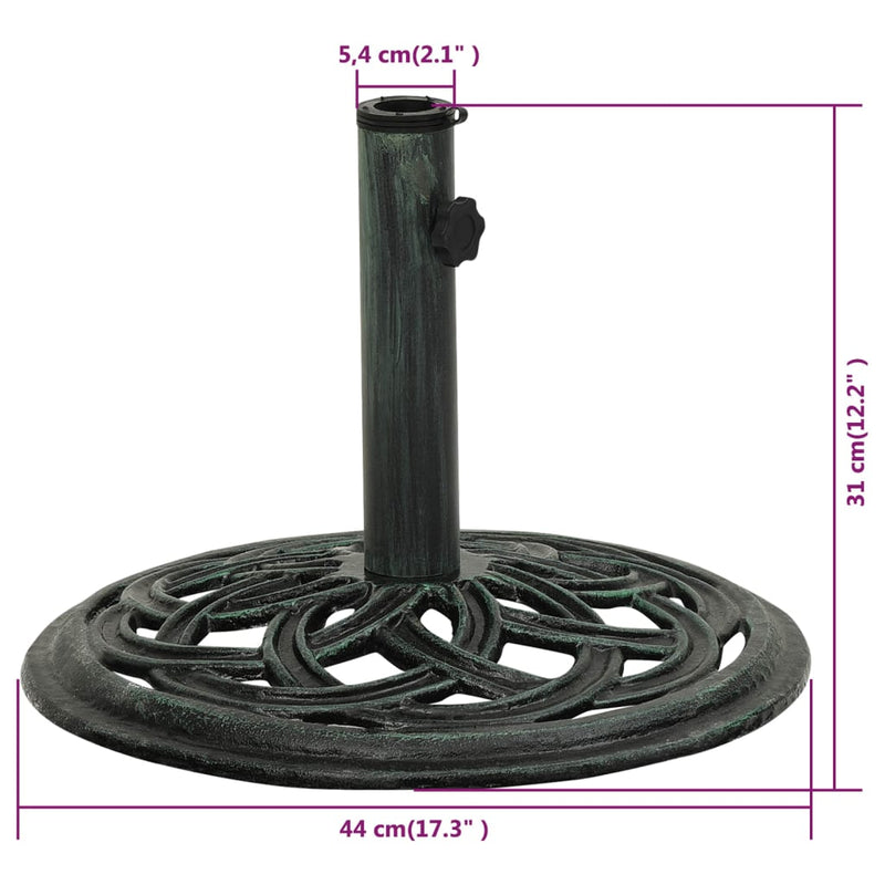 vidaXL Umbrella Base Black 40x40x32 cm Cast Iron