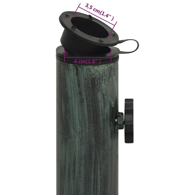 vidaXL Umbrella Base Black 40x40x32 cm Cast Iron