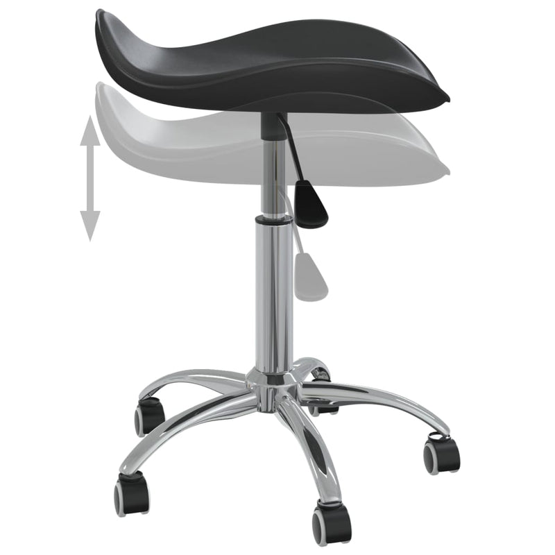 vidaXL Office Chair Black Faux Leather