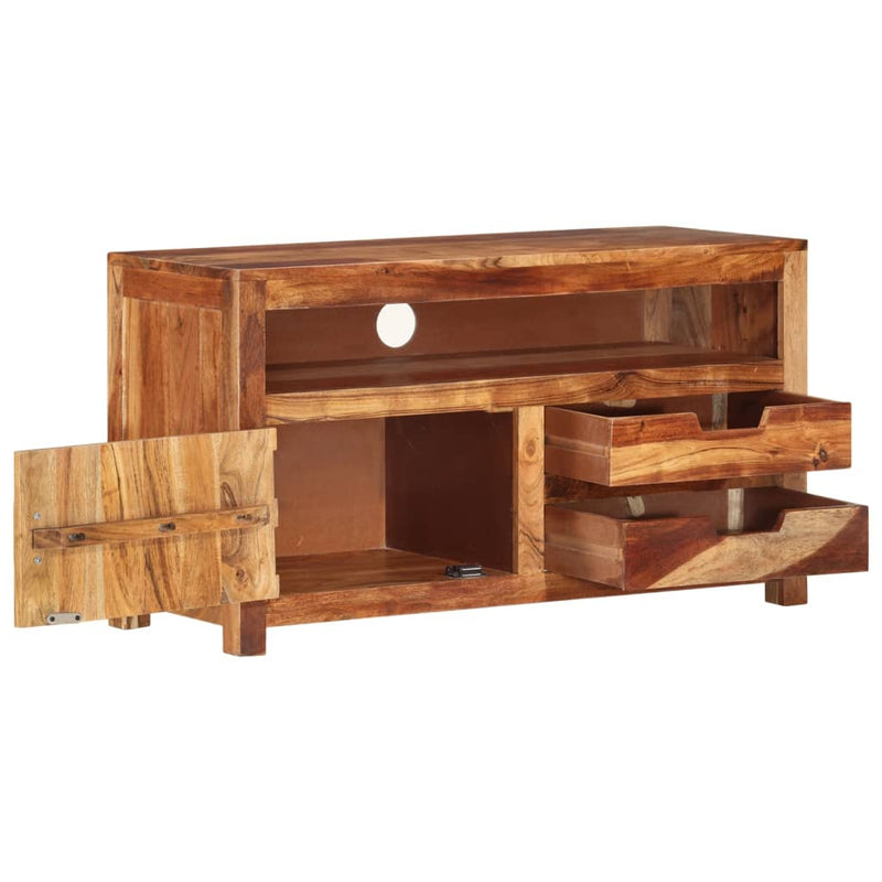 vidaXL TV Cabinet 90x34.5x50 cm Solid Wood Acacia