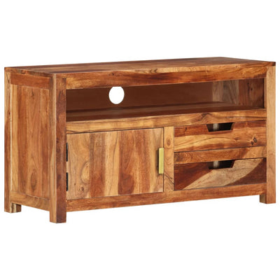 vidaXL TV Cabinet 90x34.5x50 cm Solid Wood Acacia