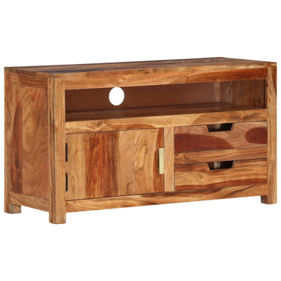 vidaXL TV Cabinet 90x34.5x50 cm Solid Wood Acacia