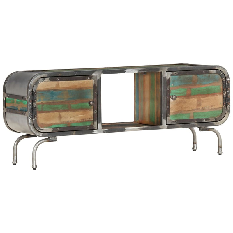 vidaXL TV Cabinet Multicolour 110x30x42 cm Solid Wood Reclaimed