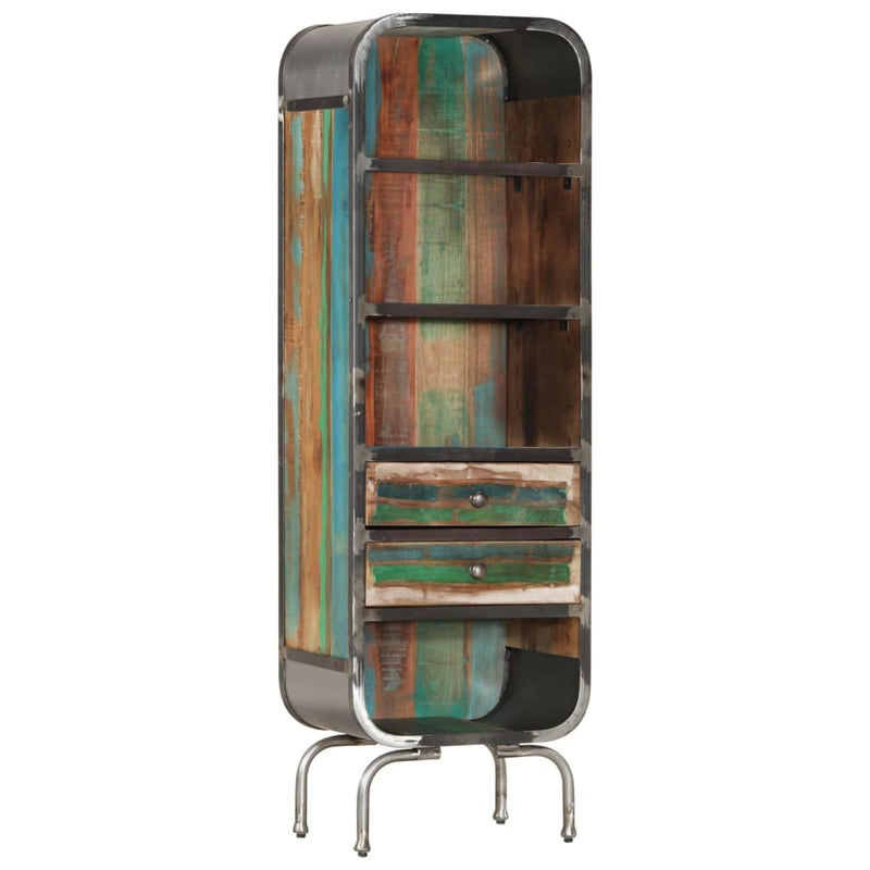 vidaXL Highboard Multicolour 40x30x126 cm Solid Wood Reclaimed