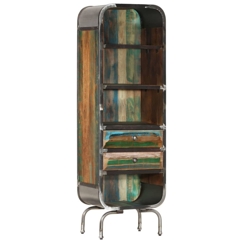 vidaXL Highboard Multicolour 40x30x126 cm Solid Wood Reclaimed
