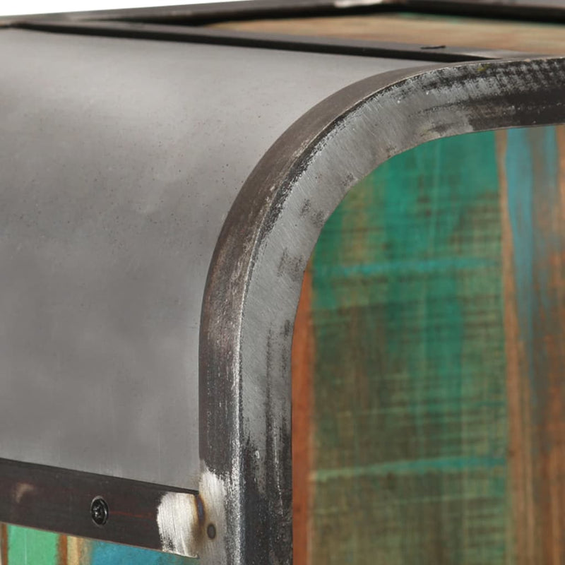 vidaXL Highboard Multicolour 40x30x126 cm Solid Wood Reclaimed