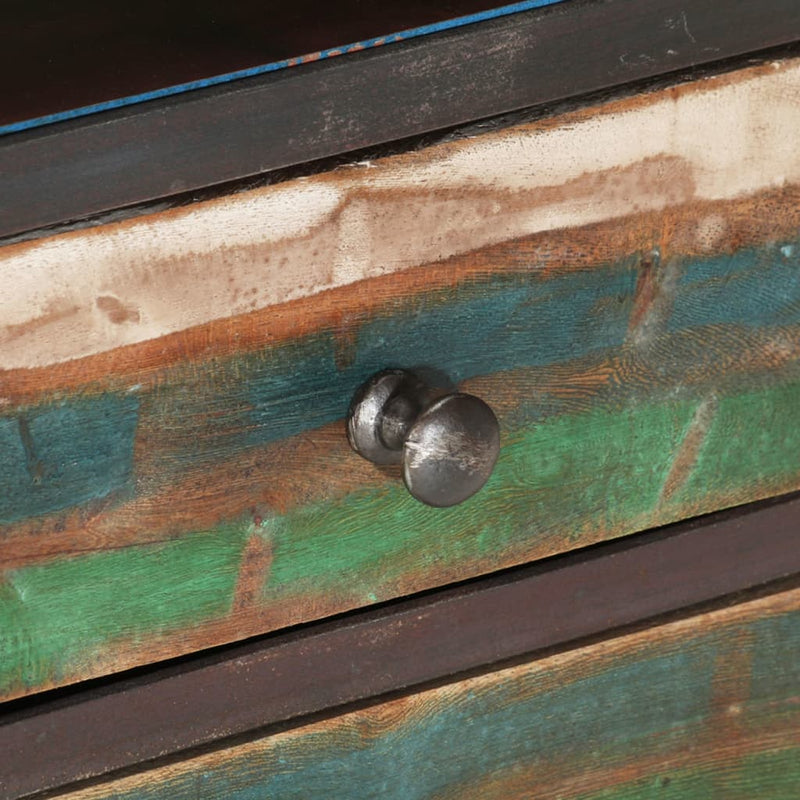 vidaXL Highboard Multicolour 40x30x126 cm Solid Wood Reclaimed