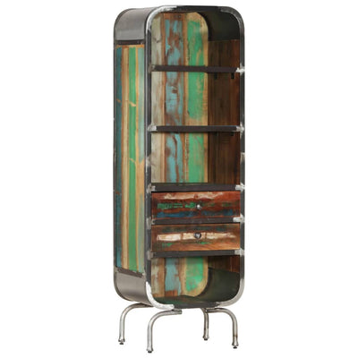 vidaXL Highboard Multicolour 40x30x126 cm Solid Wood Reclaimed