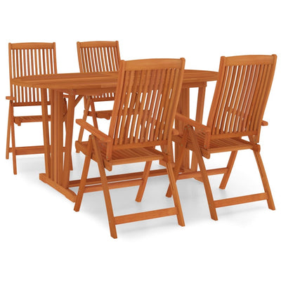 vidaXL 7 Piece Garden Dining Set Solid Wood Eucalyptus