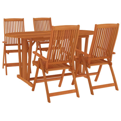 vidaXL 7 Piece Garden Dining Set Solid Wood Eucalyptus