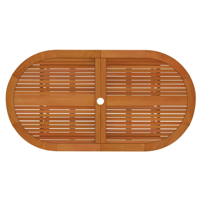 vidaXL 7 Piece Garden Dining Set Solid Wood Eucalyptus