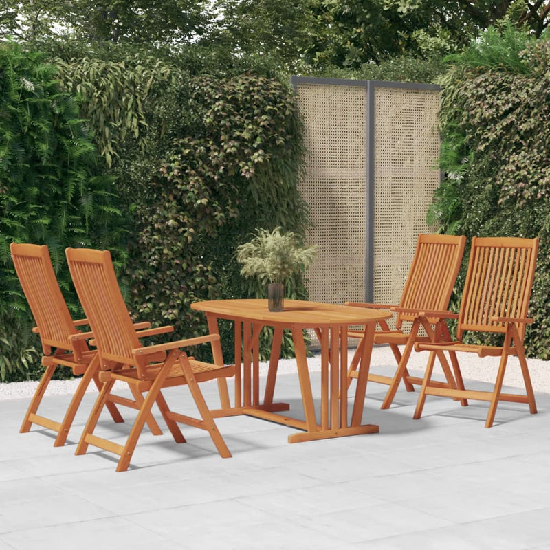 vidaXL 7 Piece Garden Dining Set Solid Wood Eucalyptus
