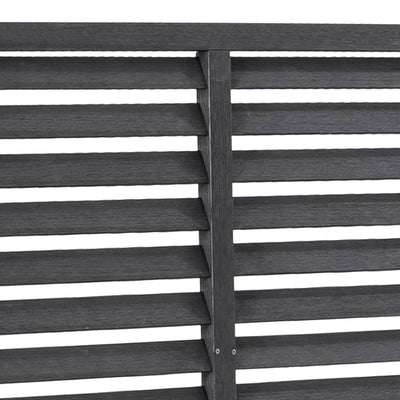 vidaXL Louver Fence WPC 180x180 cm Dark Grey