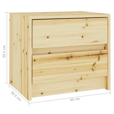 vidaXL Bedside Cabinet 40x30.5x35.5 cm Solid Firwood