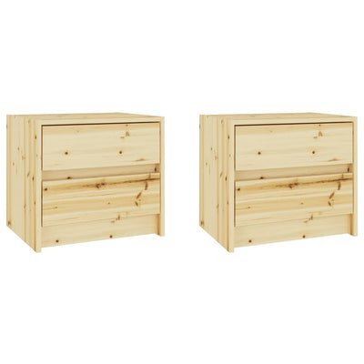 vidaXL Bedside Cabinets 2 pcs 40x30.5x35.5 cm Solid Firwood