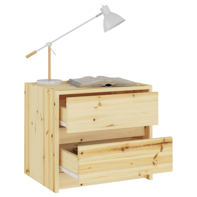 vidaXL Bedside Cabinets 2 pcs 40x30.5x35.5 cm Solid Firwood