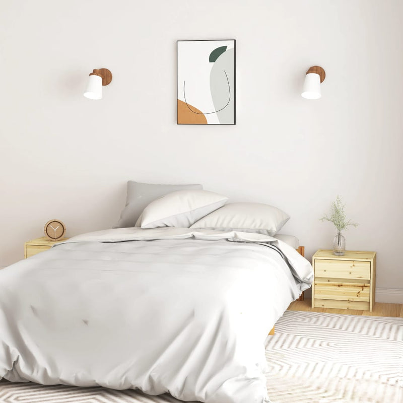 vidaXL Bedside Cabinets 2 pcs 40x30.5x35.5 cm Solid Firwood