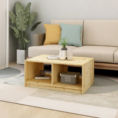 vidaXL Coffee Table 110x50x33.5 cm Solid Firwood