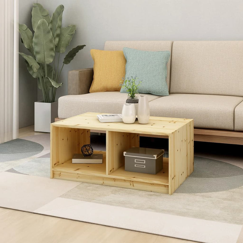 vidaXL Coffee Table 110x50x33.5 cm Solid Firwood