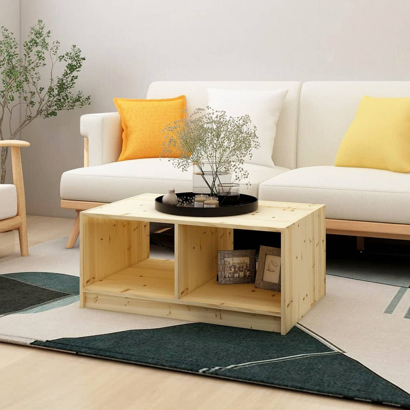 vidaXL Coffee Table 110x50x33.5 cm Solid Firwood