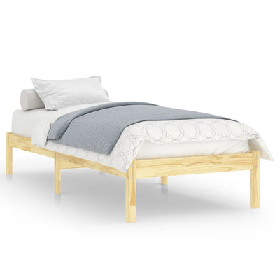 vidaXL Bed Frame without Mattress Solid Wood 90x190 cm