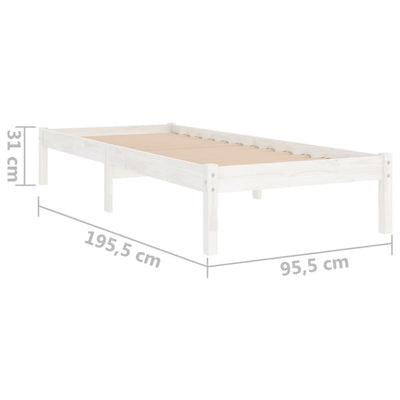 vidaXL Bed Frame without Mattress Solid Wood 90x190 cm