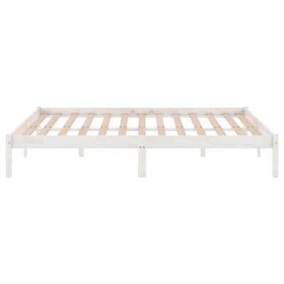 vidaXL Bed Frame without Mattress Black Solid Wood 135x190 cm