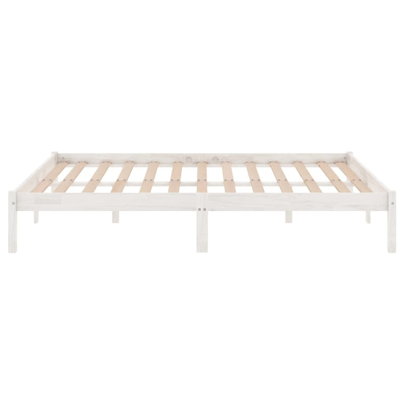vidaXL Bed Frame without Mattress Black Solid Wood 135x190 cm