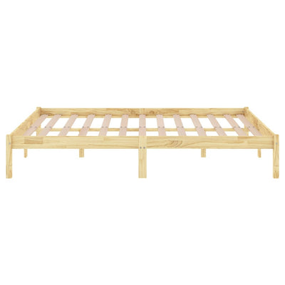 vidaXL Bed Frame without Mattress Black Solid Wood 150x200 cm