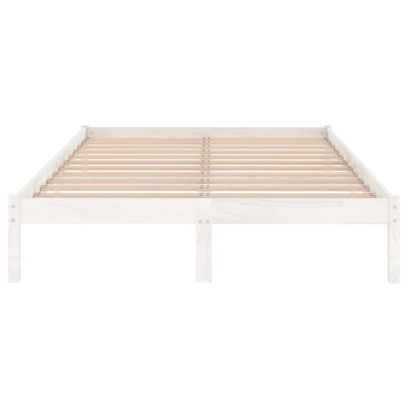 vidaXL Bed Frame without Mattress Black Solid Wood 150x200 cm