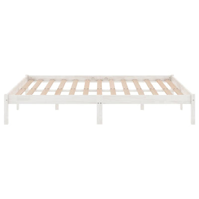 vidaXL Bed Frame without Mattress Black Solid Wood 183x203 cm King